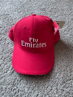 Emirates Red 'Fly Emirates' Embroidered Baseball Cap